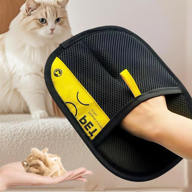 Reusable pet hair remover mitt